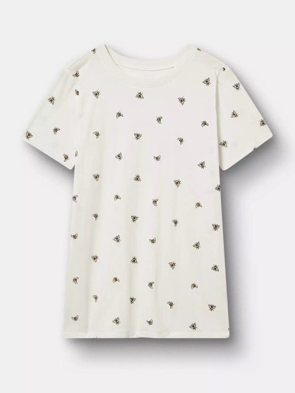 Torrid Tee 4X Bumble Bee Print Black White Crew Cotton Plus Size T-Shirt Top NWT